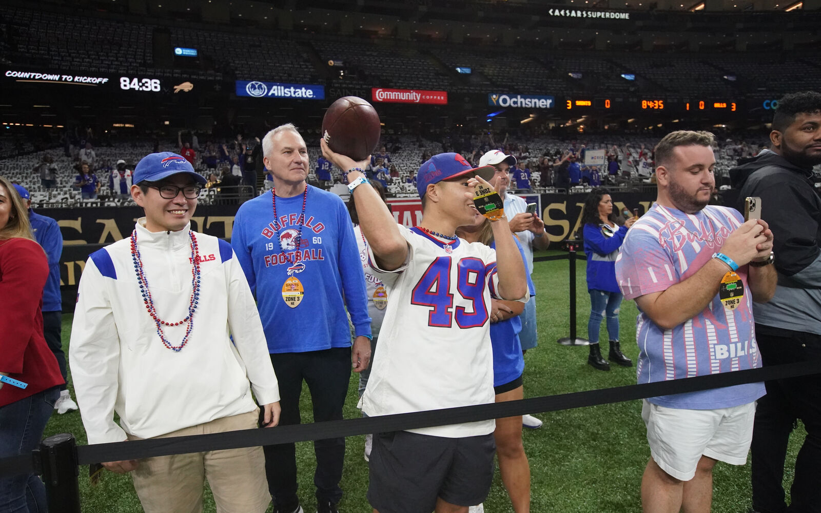 Fans have fun